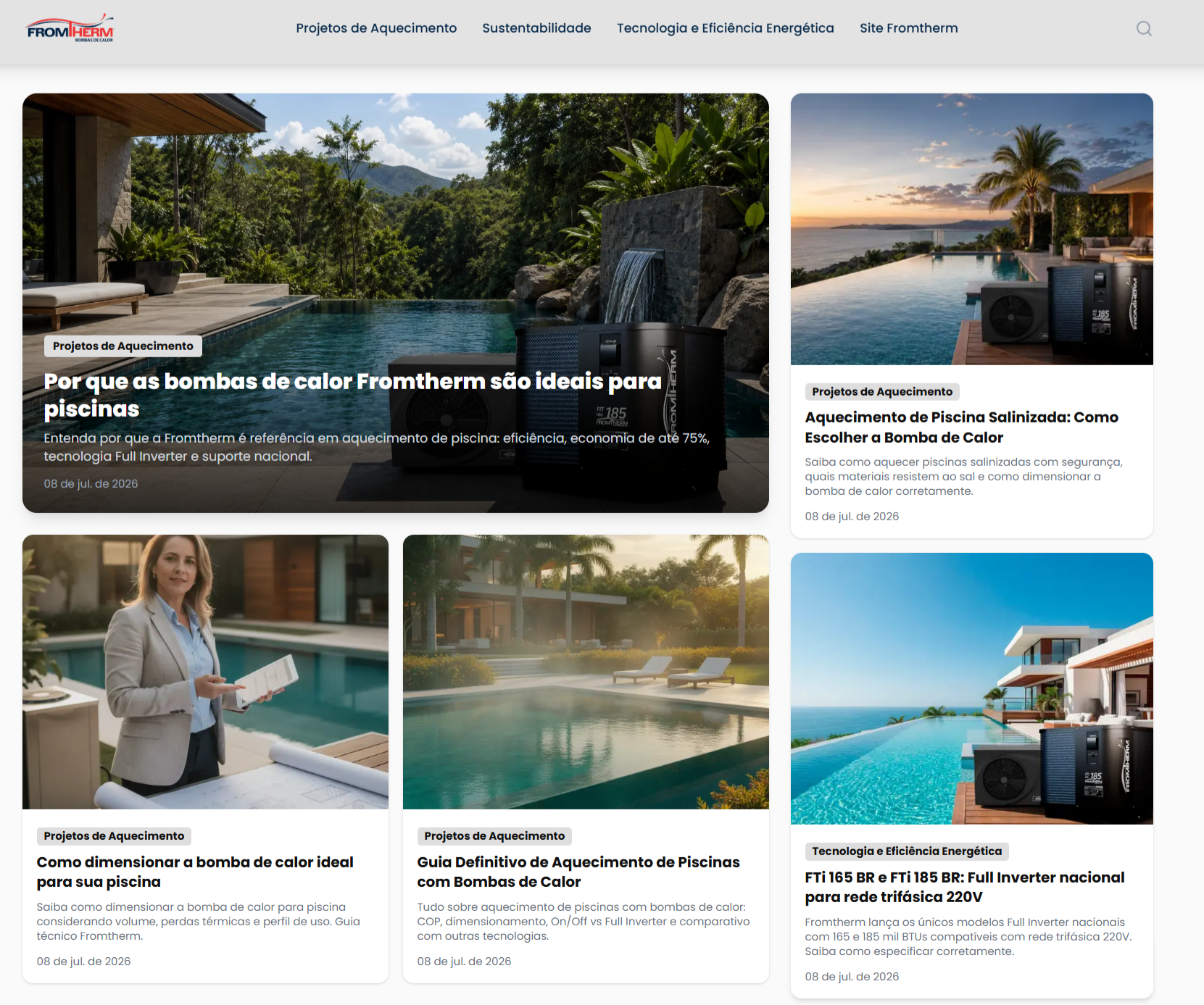 Blog da Fromtherm criado pela Findable